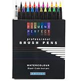 Ottergami Aquarell Pinselstifte Set 20 Farben +2 Wasserstifte | Wasserfarben Brush Pen Set für Malen, Handlettering, Kunst und Handwerk | Handlettering Aquarellstifte | Kunstbedarf für Künstler