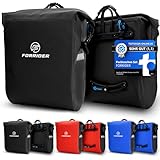 Forrider Fahrradtaschen für Gepäckträger 2er Set Wasserdicht Reflektierend | Gepäckträgertaschen 50L | Sattel Tasche fürs Fahrrad & E-Bike Gepäckträgertasche | Fahrradtasche Gepäckträger (schwarz)