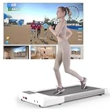 Superun Walking Pad max 159 KG/136 KG, Laufband für Zuhause mit Trainingseinheit, Leise Laufband Schreibtisch mit App und Multiplayer-Rennstrecke