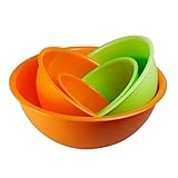 5-teilig Salatschüssel, Rührschüsseln. 5 durchmesser 14-18 - 23-26 - 30 cm. Geeignet für Mikrowelle und Spülmaschine. 100% made in Italy.