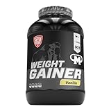 Mammut Nutrition Crash Weight Gainer Pulver Vanilla – 4,5 kg – 518 kcal/Shake für Gewichtszunahme – 80% Kohlenhydrate – 4-Komponenten Protein – Ideal für Ausdauer- und Leistungssportler