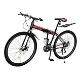 CLEADONG 26 Zoll Mountainbike, 21-Gang Klappfahrrad Mountainbike Erwachsenen Fahrrad Klappbar Rennrad, für Herren, Damen, Jungen