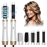 Airstyler 5 IN 1, 1000W Hairstyler Lockenstab Föhnbürste mit warmluftbürste，rundbürstenföhn, Lockenstab, Haarglätter Bürste, 3 Temperatur Haarstyler für Haar Volumen, Glätten, Locken und Föhnen