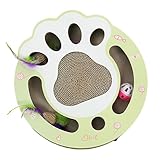 Kratzmatte, Katzenkarton,Hochleistungskratzer Post | Lustige interaktive, robuste Multi funktionale Federkugelspielzeug für Sofa Boden Heimkätzchen Spielzeit
