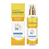 Sonnenschutz Kopfhaut Spray, 100 Ml Kopfhautschutzspray, UV -Haare Beschützer Sprays, Mineral -Sonnenschutzsprays, Sonnencreme, Um Die Haarfarbe Zu Verblassen/trocken, Zum Wandern/
