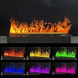 Kamine, Elektrischer Kamineinsatz, Wasserdampfkamin, Dekorativer Einsatz Mit 3D-Zerstäubungsflamme, Touch-/Fernbedienung, 3 Mm Ultradünne Deckplatte,70cm/27.5in