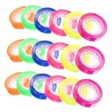 Baluue 24 Rollen Transparent Klebeband Stark Haftend Reißfest Transparente Büro Schulmaterialien für Vielseitige Anwendungen