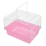 HEMOTON Tragbarer Vogelkäfig Leichter Vogelkäfig Transportkäfig Für Vögel Paarungskäfig Hamster Tragen Käfig Reisekäfig Für Kleintiere Käfig Für Nymphensittiche Lebensraum Abs Rosa