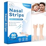 Nasenpflaster Schnarchen,80 Stück Nasenpflaster Besser Atmen,Nasal Strips,Schnupfen,Allergien, Anti Schnarch Pflaster für Sport und Schlaf,Anti Schnarch Pflaster für Schlafgegen