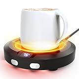 Mini Kaffeewärmer, aufgerüstet Tassenwärmer, Elektrischer Kaffeewärmer 3 Temperatureinstellungen Schreibtisch Tassenwärmer mit 2-12h Abschaltautomatik für Kaffee Tee Kakao Milch