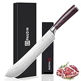 PAUDIN Fleischmesser 25cm Metzgermesser profi Messer extrem scharf Küchenmesser als Hackmesser Schlachtermesser Grillmesser Tranchiermesser aus hochwertigem Edelstahl mit ergonomischem Holzgriff