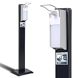 SWAVGO - Hygienestation mit Desinfektionsspender - Desinfektionssäule mit Sensor oder Manual - Desinfektionsstation für Innen & Außen (Manual 1000ml mit Tropfschale)