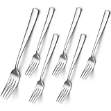 Kucensi Tafelgabeln von 6 Stück 20.5cm, Edelstahl Modernes Speisegabel-Set, Gabeln und Löffel Besteck, ideal für Zuhause, Restauroom, Hotel, Hochzeit, Party, spülmaschinenfest