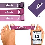 Sanmedix Hallux Valgus Zehenspreizer Trainingsband für den Zeh - Korrektur Set für Damen und Herren zur Schmerzlinderung von Ballenzehen (Basic Pink)