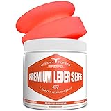 Lederseife Lederreiniger inkl. Handschwamm Lederpflege zur Leder-Reinigung von Lederprodukten als Sattelseife & Polsterreiniger & als SPARSET von URBAN Forest 500ml