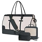 ETRONIK Weekender Reisetasche Damen, Große Weekender Bag Mit Schuhfach & Nass-Tasche, Tragetasche Travel Bag Mit Kulturtasche, Tasche für kliniktasche 3er Set Grau