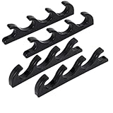 AHANDMAKER 4 x schwarze Chaiselongue-Halterung, mehrere Positionen, Möbel-/Stuhlschnalle, verstellbare Rückenlehnenstütze für den Außenbereich, Terrasse, Lounge