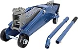 Cartrend Hydraulischer Rangierwagenheber 7740014, 2 Tonnen Tragkraft, für Auto Kleintransporter, Werkstatt und Hobby, gefertigt aus Qualitätsstahl, Blau