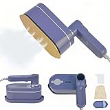 2 in 1 Dampfbügeleisen Steamer Dampfglätter mit 110 ml Wassertank 1200W 10Min Dauerdampf tragbarer Reisebügeleisen für Kleidung, mit LED-Anzeige Einstellbar 6 Temperaturen und Stoffe, 2 Bügelmodi