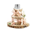 Windeltorte ALLES JUTE | zur Geburt (apricot, 2-stöckig)