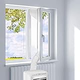 JIAWWAN Fensterabdichtung für Mobile Klimageräte, Klimaanlage Fensterabdichtung Dachfenster 400CM, Wäschetrockner, Ablufttrockner, Hot Air Stop, zum Anbringen an Universell Fenster, Flügelfenster (4M)