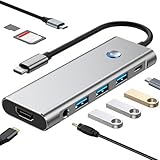 -Multiport-Hub, tragbarer -Splitter für Laptop – Splitter-Adapterstation mit mehreren Anschlüssen für Business-Tech-Enthusiasten, Heimbüros, Studenten, Moderatoren, Meetings, Mitarbeiter