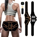 Erysin EMS Bauchmuskeltrainer Po Trainer, EMS Trainingsgerät Ganzkörper Elektrostimulationsgerät aus Aluminiumblech, Wiederaufladbares Fitnessgeräte für Zuhause, hilft beim Aufbau Gesäßmuskulatur
