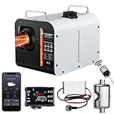 ISINEVER Diesel Luftstandheizung 8KW 12V/24V mit Netzadapter 220V, LCD Display, Bluetooth APP & Fernbedienung, All-in-One Diesel Standheizung für Auto, Wohnmobil, LKW, Boot,Camping Schwarz/Weiß Design