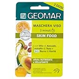 GEOMAR | Gesichtsmaske Skin Food, Nährende und Samtige Wirkung, 5 Minuten, 95% Natürlichen Ursprungs, Dermatologisch getestet, 7,5 ml x 2