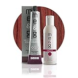 Pop Italy Me&G Professionelle Permanente Haarfarbe mit Ringelblumenextrakt - 100% Abdeckung Weißes Haar - 100 g (8/66 Scharlachrot Flamme + Sauerstoff 10 Vol. 150 ml)