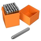 Labmilon 37 Stück Schlagzahlen, Schlagbuchstaben A-Z/Zahlen 0-8/Symbol &/Herz Symbol, Buchstaben, Schlagstempel, Stanzwerkzeug, Schlagzahlen Set für Metall, Kunststoff und Leder(3mm)