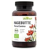 dreikraut Bio-Hagebutten-Kapseln | 160 Stück | ohne Zusätze | 500mg | Deutsche Herstellung