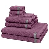 Ross - 8 teiliges Frottier-Set - Smart (2 X Wasch- 2 X Gäste- 2 X Dusch- 2 X Handtuch im Set) - 520 g/m2 - Baumwolle - Frottee - saugstark - weich und flauschig - Beere