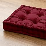 YFHT Bankauflage Samtstoff 10cm Dick, Sitzkissen & Rückenkissen Outdoor Polsterauflage - Gartenbankauflage für Gartenmöbel Bankkissen Sitzauflage Gartenbank,Rot,150x40x10cm