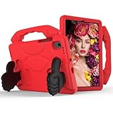 Stoßfeste Tablet-Hülle in Militärqualität für Samsung Galaxy Tab S5E 10,5 Zoll SM-T720/T725 Tablet Hülle für Kinder, leicht, EVA, stoßfest, mit Griff, kinderfreundlich, Rot