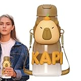 Wasserflasche Capybara - Isolierflasche Für Getränke,Edelstahl Getränkebecher Für Camping, Großvolumig Isolierter Becher