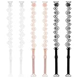 Piriuuo 3 Paar BH Träger, Damen-BH-Träger mit Spitze und Blume Verstellbar Schulter Ersatz-Schultergurt rutschfeste Elastische BH Träger Blumenspitze Schultergürtel Dessous Träger für Damen, Mädchen