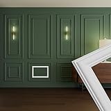 HEXIM Stuckleisten Wandrahmen Sets HDPS weiß - Auswahl an Größen für Wand, Decke, Bilder & Spiegel - Für strukturierte Wandgestaltung im klassischen Look (RM18-J 36X51CM)