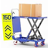 Pallit Hubtischwagen klappbar 150kg Tragkraft Höhenverstellbarer Scherenhubtisch Hebebühne 740mm Hubhöhe Hydraulisch