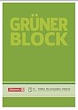 Baier & Schneider Brunnen 1052436 Briefblock / Schreibblock / Der grüne Block (A5, blanko, 50 Blatt, 60g/m²)