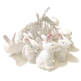 Yubenhong Patio Anhänger LED Party Bunny Strings Dekoration Ostern Zimmer LED-Licht Spotlight Zeitschrift (warm white, One Size)