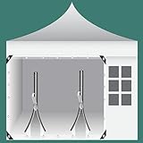 wasserdichte durchsichtige Plane mit Ösen,Transparente Zeltplane mit Reißverschluss an den Seiten,1,2x2 m,1,6x2,8m,2,3x2,5 m,für Camping im Freien/Terrasse/Bodenabdeckung,W*H-1.3x3.5m