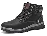 ARRIGO BELLO Winterstiefel Herren Winterschuhe Gefüttert Rutschfeste Warm Stiefel Gemütlich Trekking Wanderschuhe Boots 41-46EU (B-Schwarz, Größe 42)