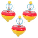 BESPORTBLE 3 Stück Teiliges Gyro mit Zugleine Lustiger Brummkreisel als Stressabbau Bunte Schnurkreisel Sicher und Kreativ Geschenkidee für Jungen und Mädchen Zufällige Farbe Zufällige Farbe