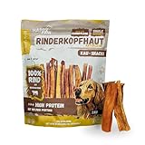 HappyPaw 1 Kg Rinderkopfhaut (15 cm) – 100% natürliche Kausnacks für Hunde – Zahnpflege & Kauspaß – schonend getrocknet, proteinreich & fettarm – Kauartikel ohne Zusätze & ohne Chemie