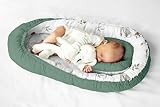 Kuschelnest Babynest Kokon für Babys und Säuglinge, Nestchen, Reisebett, 100% Baumwolle, antiallergisch