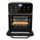 Mini Backofen 13L 1350W Pizzaofen bis 200°C 15-60min Timer Minibackofen mit automatische Abschaltfunktion und 2-fach Backauszug zum Auftauen Backen