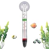 Digitales Wasserthermometer - Funk Thermometer mit großem Display, leicht ablesbar | Temperaturanzeige für Aquarien Reptilien Süßwasser, geeignet Innen Außen Terrarium Fischbecken Haustier Umgebungen