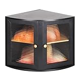 Leader Accessories Bambus Brotkasten 2 Etagen Brotbehälter für Ecke lebensmittelecht Brotaufbewahrung Semi-transparente Deckel pflegeleicht 32x32x34cm Schwarz