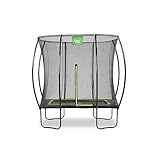 Premium Silhouette Rechteckiges Trampolin - Professionelles Gartentrampolin mit Sicherheitsnetz (Schwarz, 153 x 214 cm)